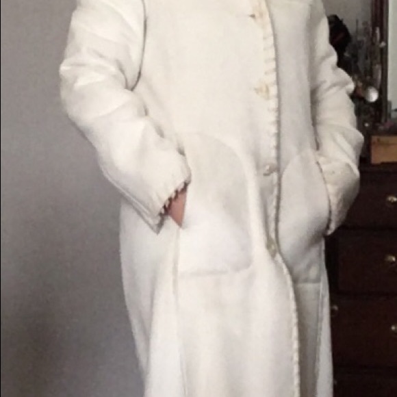 Wilson leather 3/4 length suede/shearling coat - Picture 7 of 8